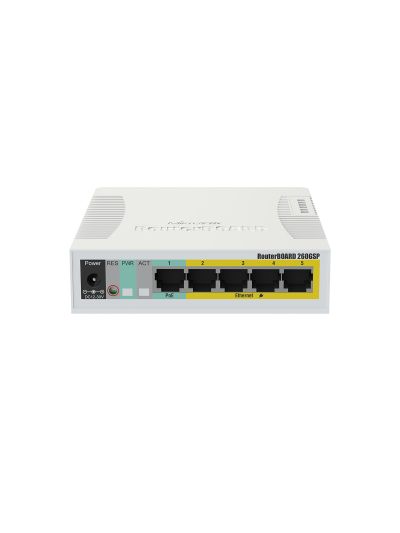 MikroTik RB260GSP (CSS106-1G-4P-1S) PoE коммутатор