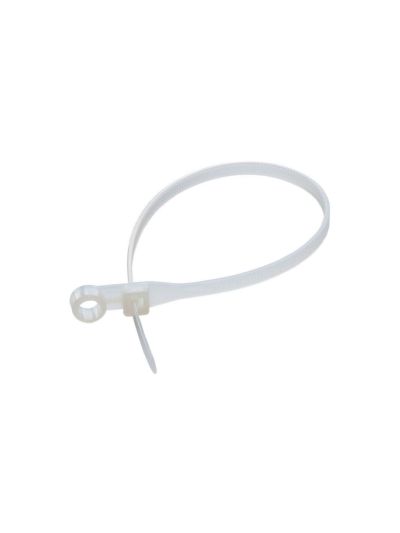 Хомут-стяжка нейлоновый 300х7,2 с отверстием (100шт.) бесц. Eletec