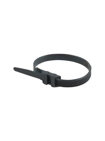 Хомут-стяжка нейлоновый с двойным замком 260х9,0 (100шт.) черн. Eletec