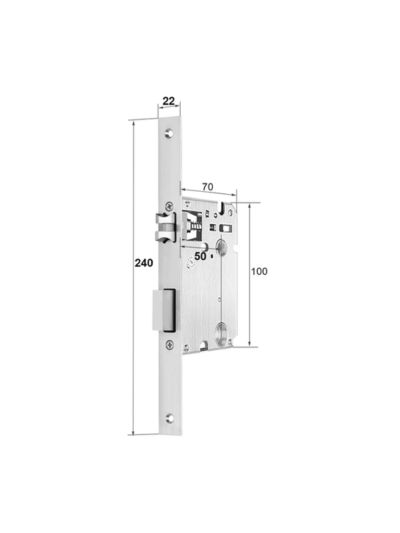 Распашная мортиза без цилиндра 50/240 TTLOCK