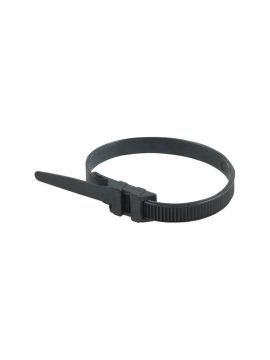 Хомут-стяжка нейлоновый с двойным замком 180х6,5 (100шт.) черн. Eletec