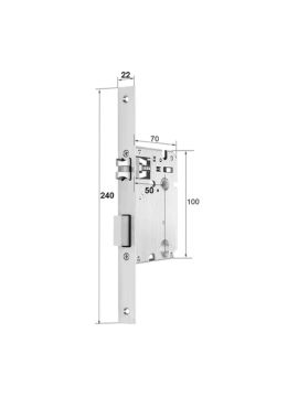Распашная мортиза без цилиндра 50/240 TTLOCK